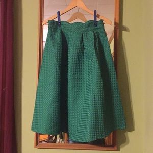 Long green skirt